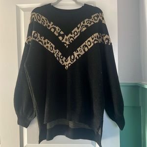 Oversized tunic sweater